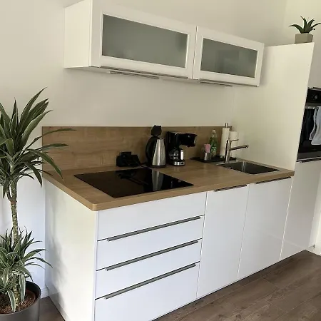 Moderne 1-Zimmer-Gaestewohnung Im Neubau Mit Schoenem Garten منزل للإقامة *